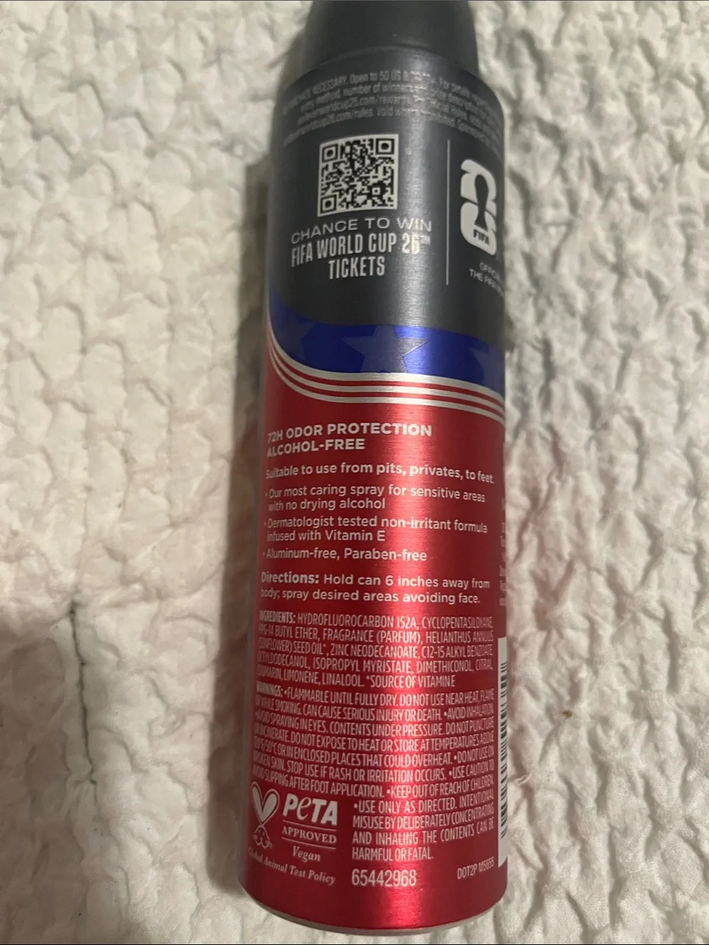 NWT Dove Men Whole Body Spray Deodorant Vanilla and Cocoa